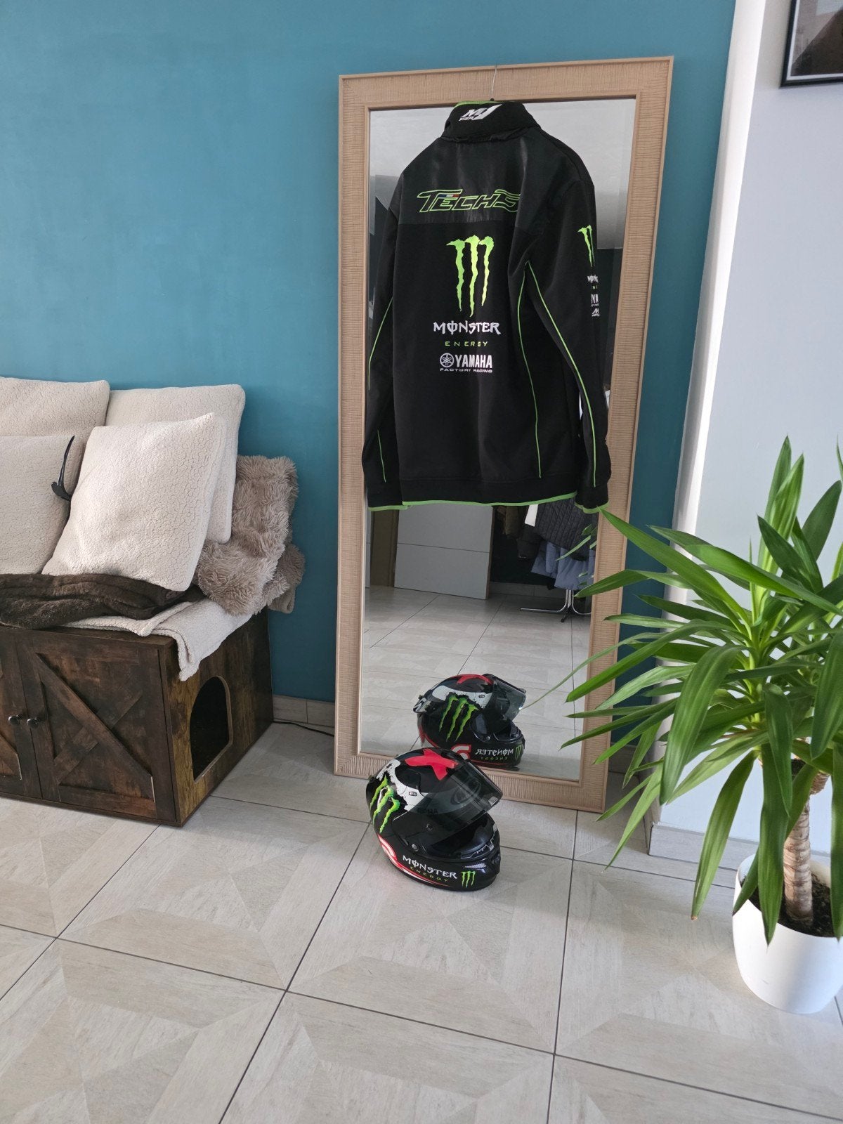 veste monster et casque monster hjc, Motos, S, HJC