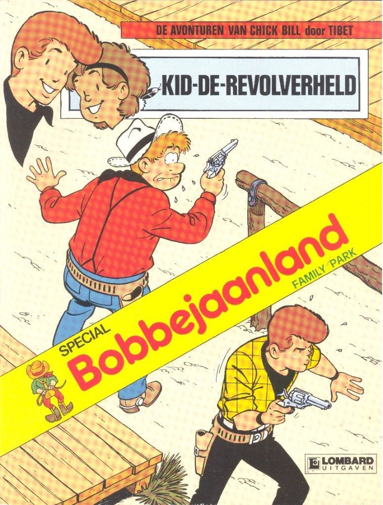 Chick Bill - Kid de revolverheld - reklame Bobbejaanland., Boeken, Tibet, Verzenden, Eén stripboek, Zo goed als nieuw