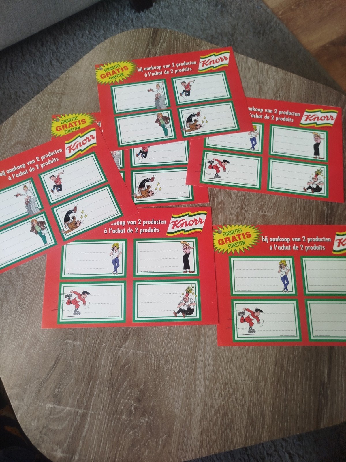 Etiketten Kiekeboe en Suske en wiske, Hobby en Vrije tijd, Spaarzegeltjes, Ophalen of Verzenden