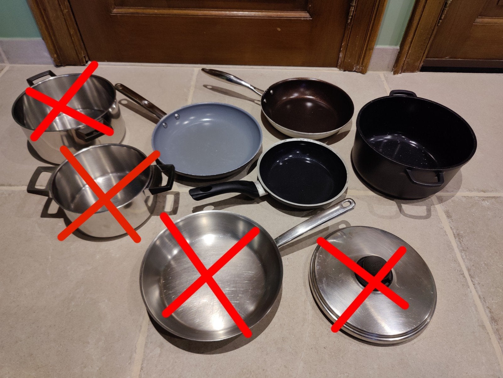 Kookpotten- en pannen AFZONDERLIJK TE KOOP, Huis en Inrichting, Ophalen, Gebruikt, Pannenset