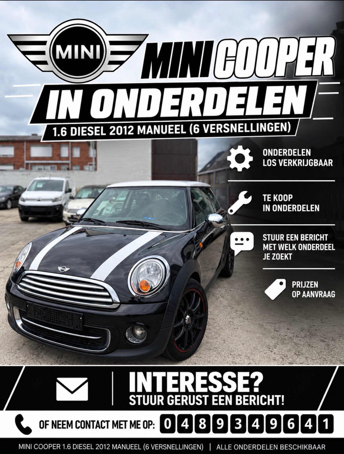 MINI Cooper 1.6 Diesel — 2012 — Boîte manuelle — 6 vitesses
