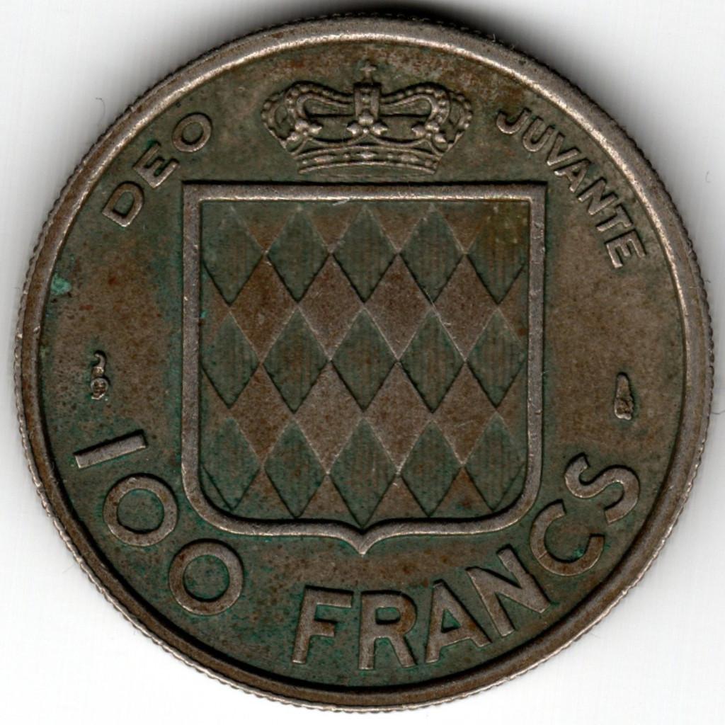 Monaco : 100 Francs 1956 KM #134 Réf 16664, Timbres & Monnaies, Enlèvement ou Envoi, Autres pays, Monnaie en vrac
