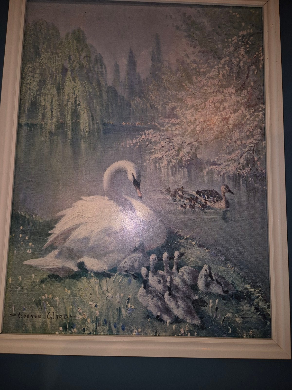 Magnifique huile sur toile signée Vernon Ward (1905-1985), Enlèvement ou Envoi, Toile