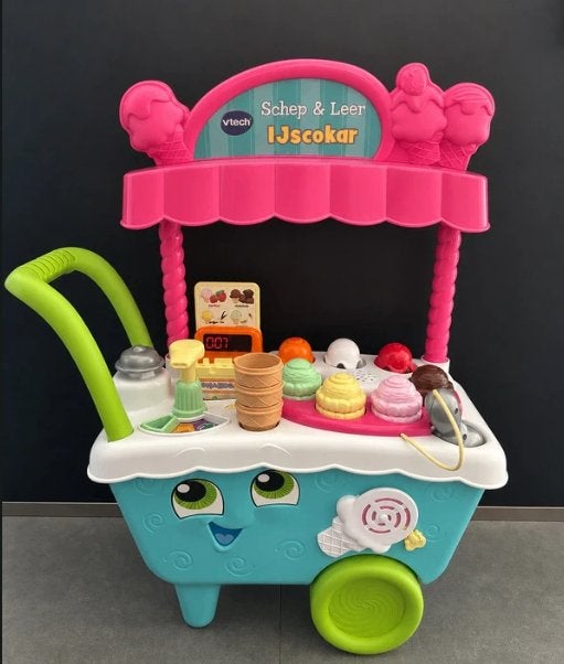 VTech Schep & Leer IJscokar, Ophalen, Zo goed als nieuw, 2 tot 4 jaar