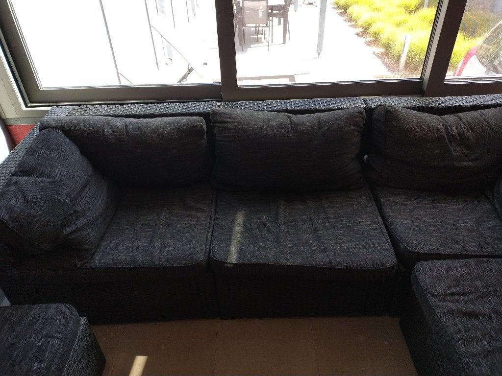 Rotan loungeset, Jardin & Terrasse, Ensembles de jardin, Rotin, 5 places, Banque, Enlèvement