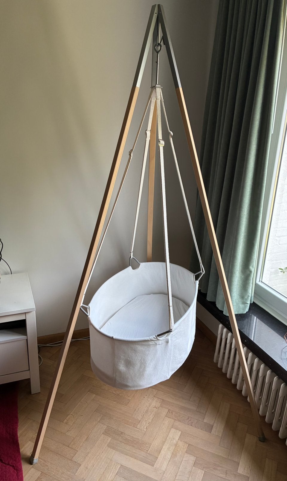 Leander classic hangwieg met staander, Ophalen, Gebruikt, Wieg
