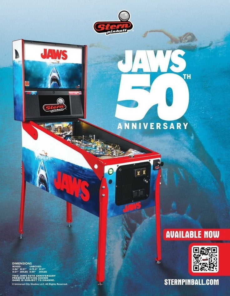 Jaws flipperkast stern GEVRAAGD, Enlèvement, Utilisé, Électronique, Flipper (jeu)