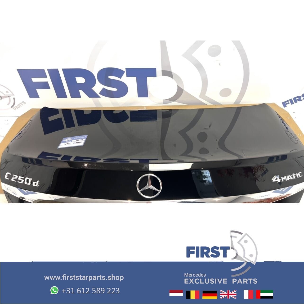 W205 C KLASSE KOFFERBAK ACHTER KLEP origineel Mercedes CKlas, Gebruikt, Ophalen of Verzenden, Achter, -