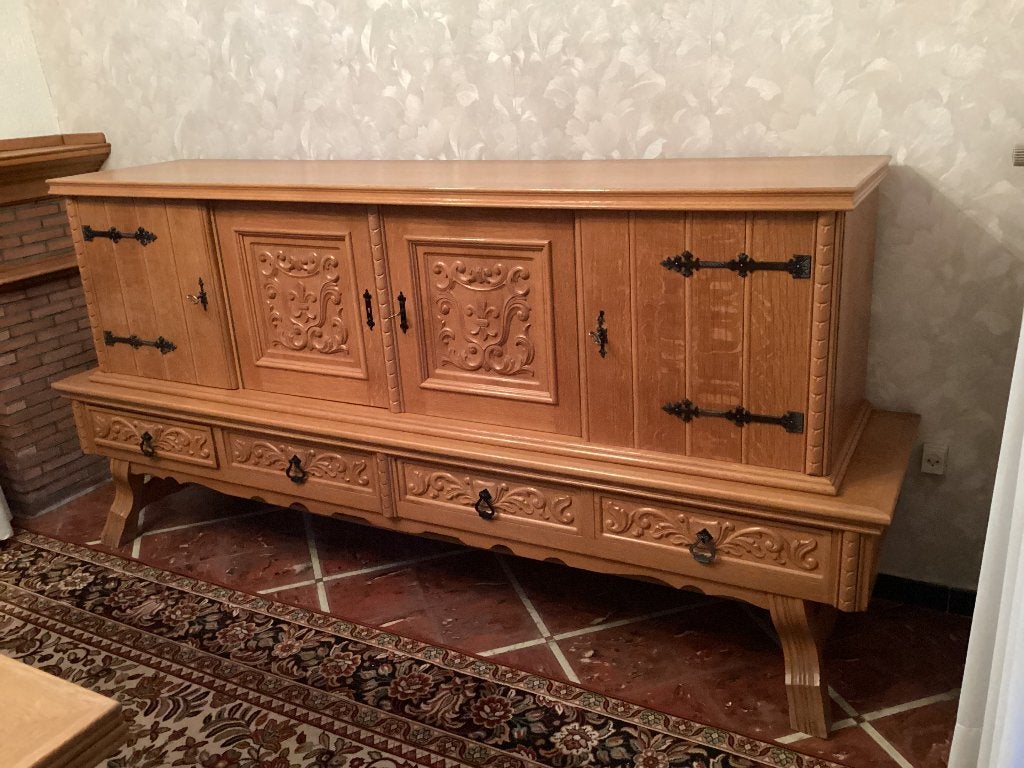 Complete eetkamer - GRATIS OPHALEN!, Huis en Inrichting, Complete eetkamers, Ophalen, Gebruikt, Klassiek met houtsnijwerk, 4 tot 6 stoelen