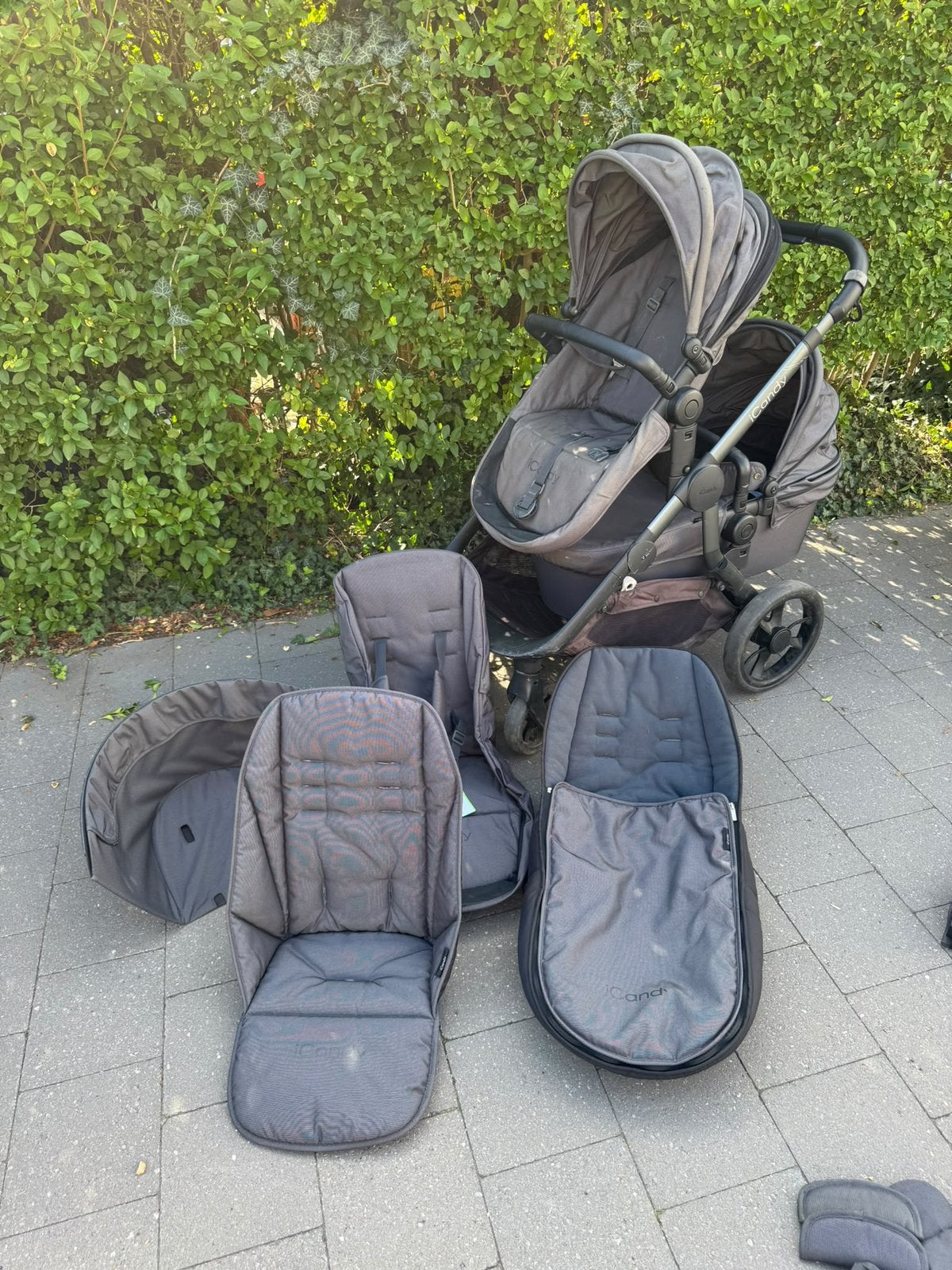 Buggy Icandy avec tous les accessoires, Enlèvement, Comme neuf, Poussette combi, Voiture duo