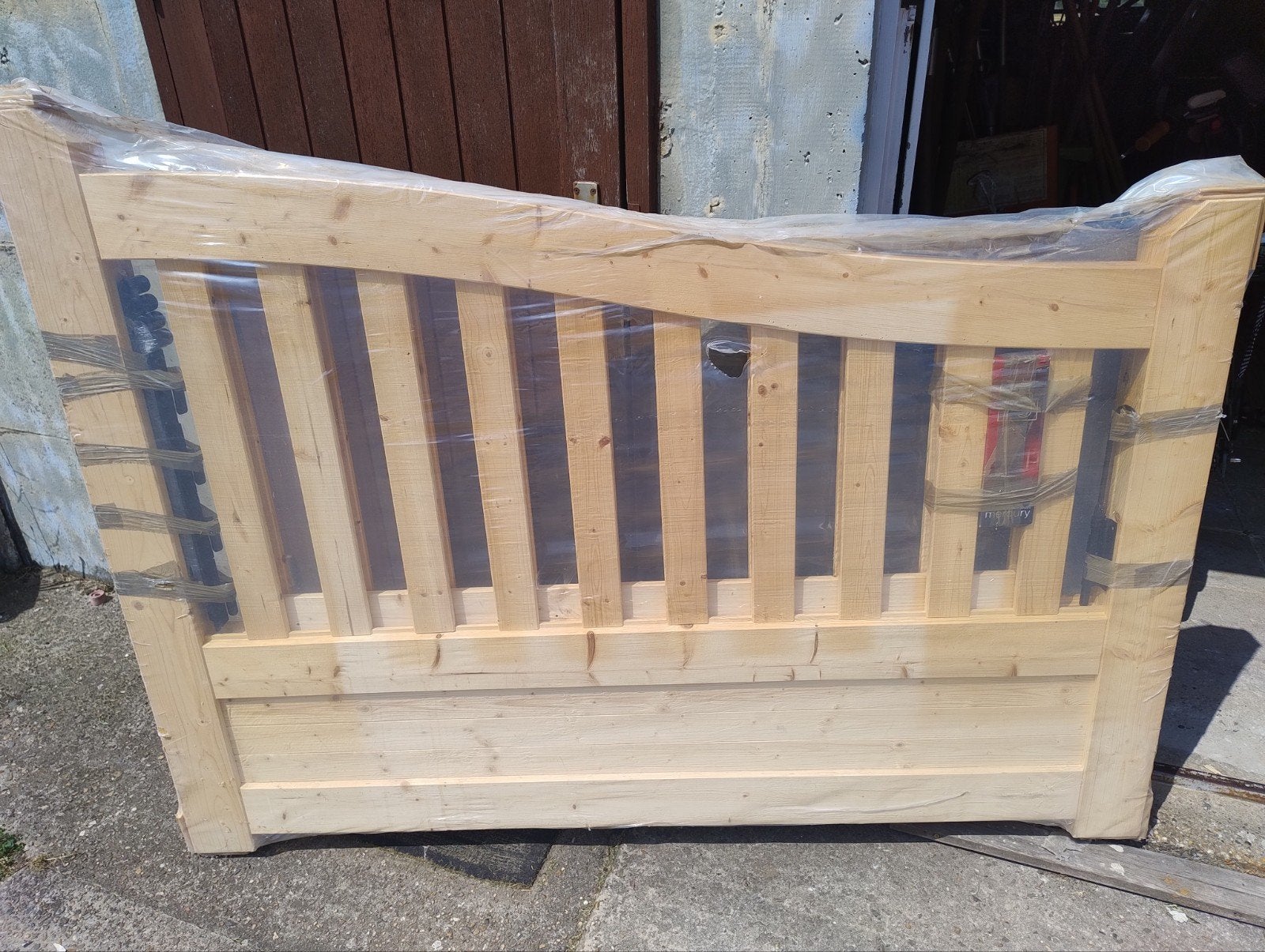 houten tuinpoort met poortpalen, Jardin & Terrasse, Portes de jardin, Neuf, 200 cm ou plus, Portail battant, Enlèvement