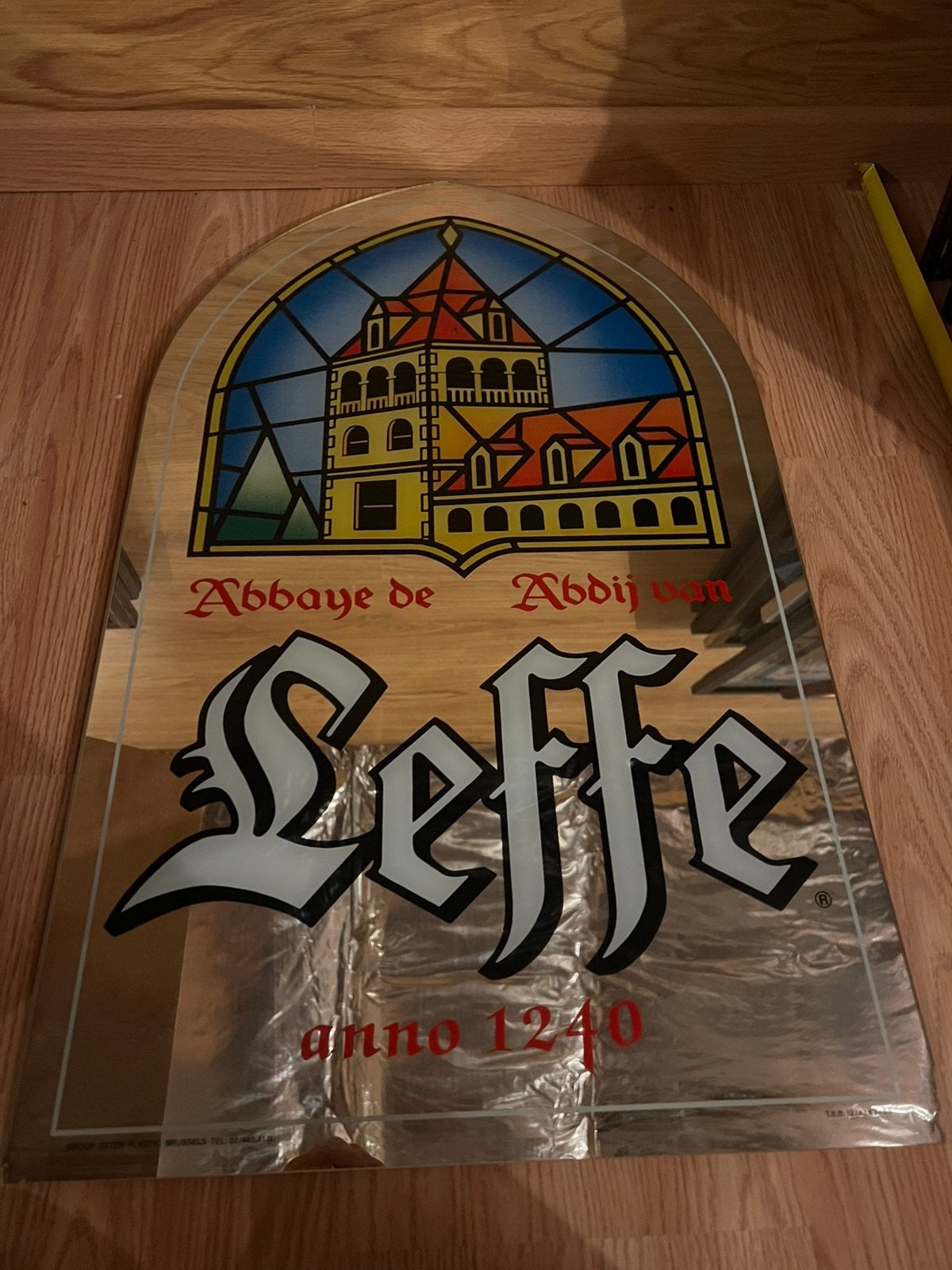 Leffe bier spiegel, Ophalen of Verzenden, Zo goed als nieuw