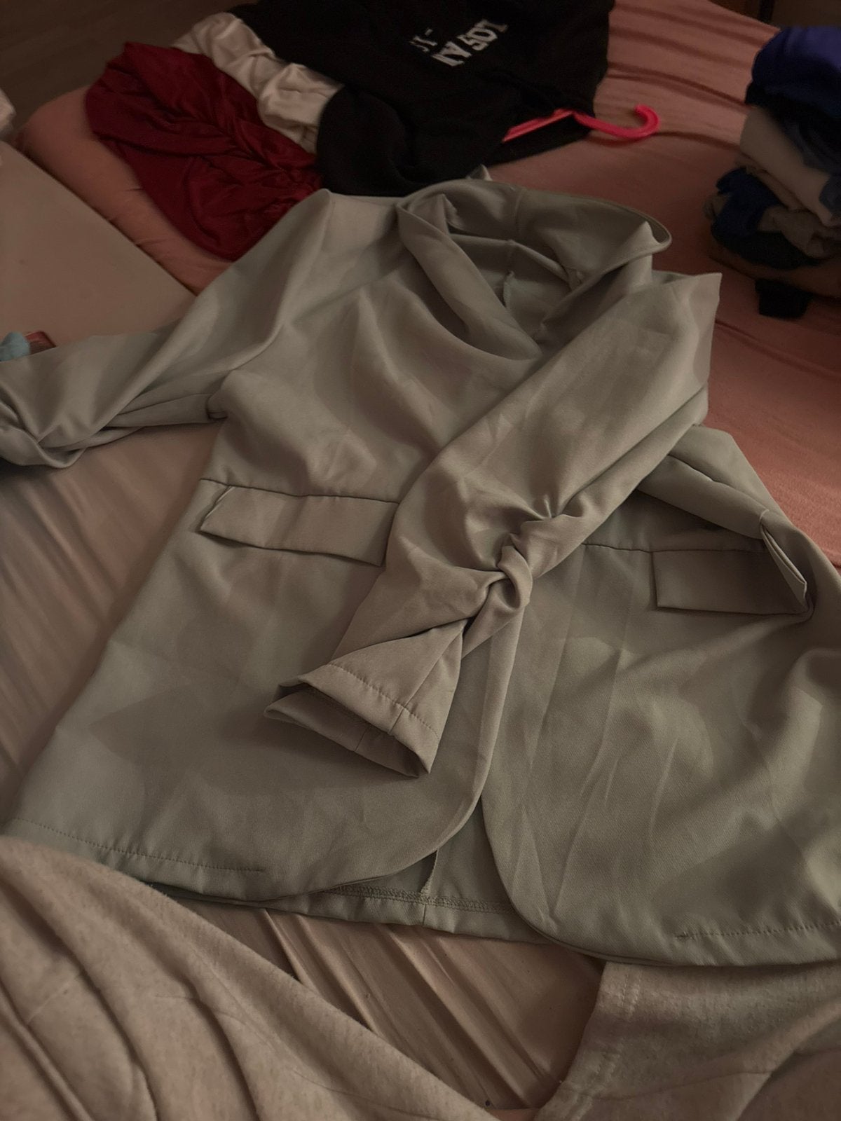 beige olijfgroene blazer, Kleding | Dames, Ophalen, Zo goed als nieuw, Groen