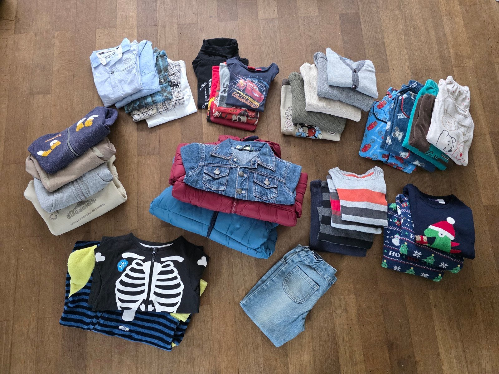 Lot vêtements hiver garçon - 98cm - 3 ans, Ophalen, Gebruikt, Maat 98
