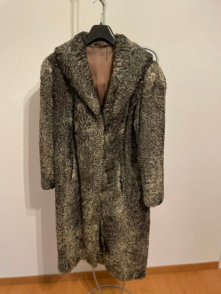 Grijze bontjas, Enlèvement, Comme neuf, Taille 38/40 (M), Gris
