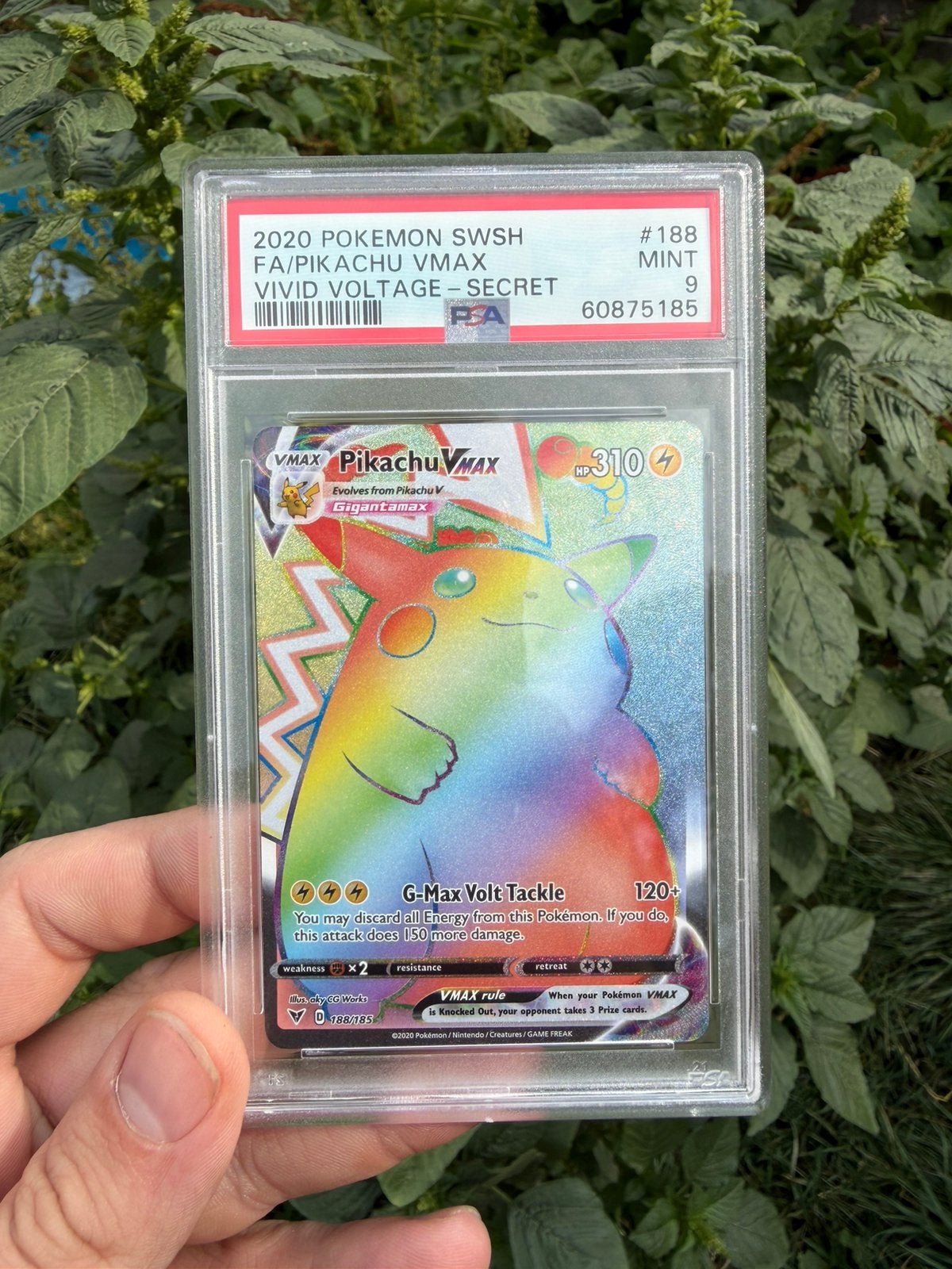 Pokémon Pikachu VMAX 188/185 Rainbow Secret Rare – PSA 9, Hobby en Vrije tijd, Verzamelkaartspellen | Pokémon, Ophalen, Nieuw