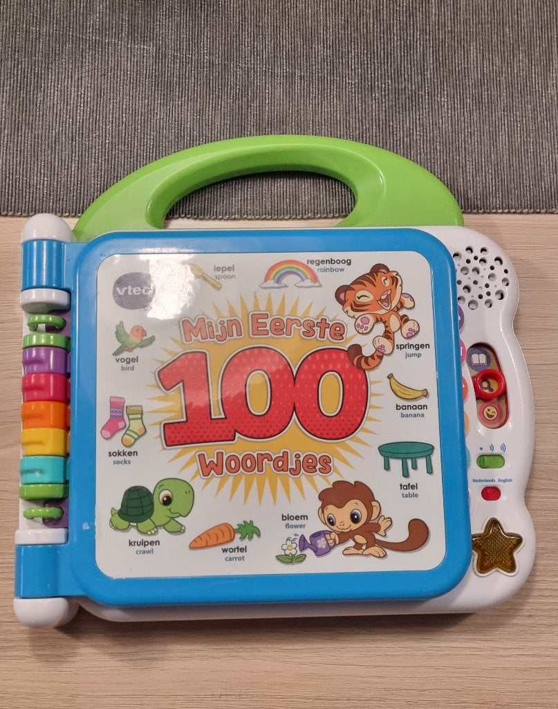Boek Vtech 'Mijn eerste 100 woordjes', Kinderen en Baby's, Ophalen, Gebruikt, Overige typen, Met licht