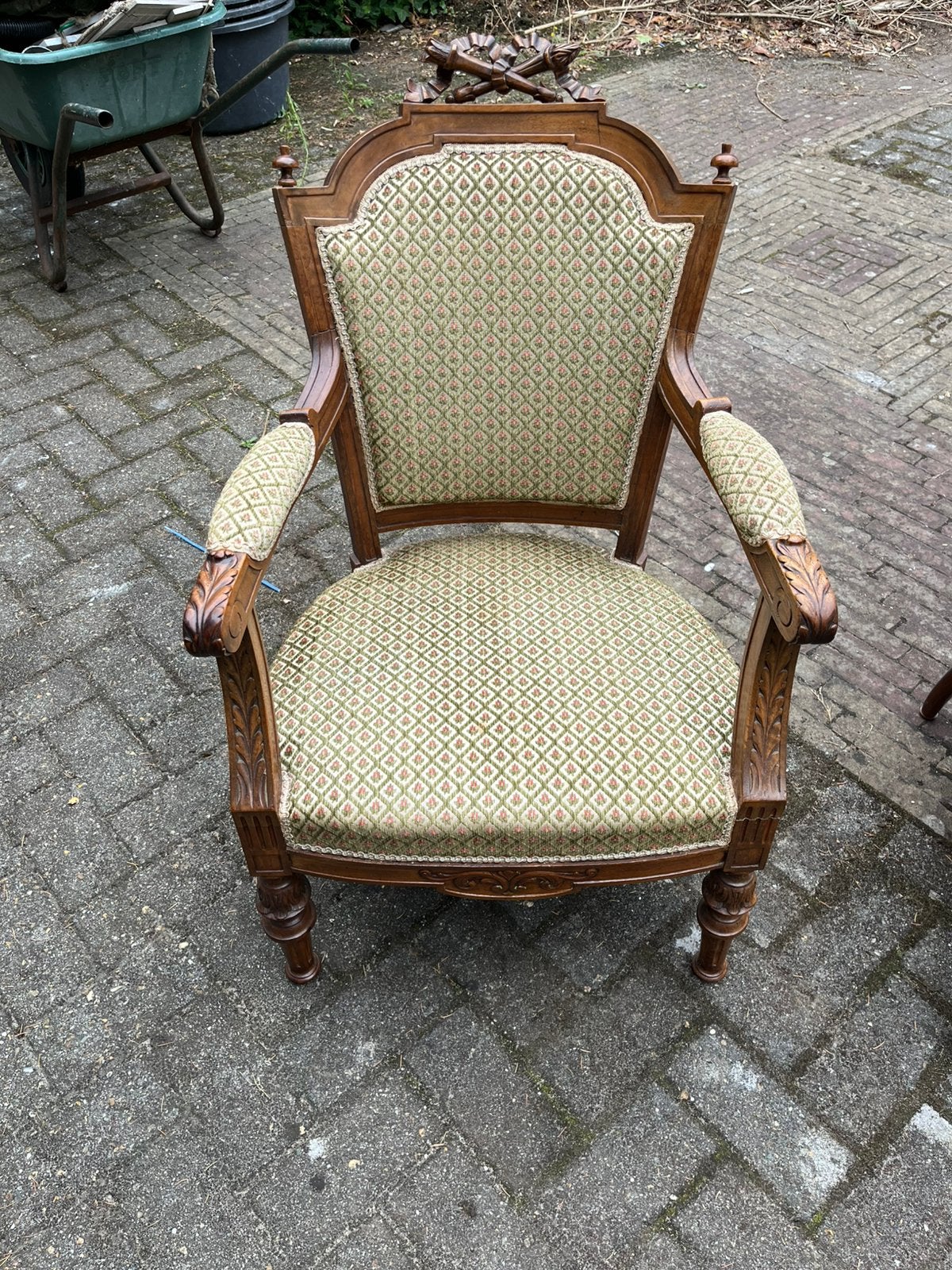 Voltaire antieke houten fauteuil Louis-XVI stijl, Antiquités & Art, Antiquités | Meubles | Chaises & Canapés, Enlèvement