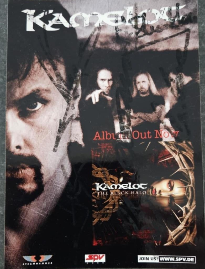 KAMELOT : foto gesigneerd door alle bandleden op GMM '05, Ophalen, Zo goed als nieuw, Foto of Kaart, Gesigneerd
