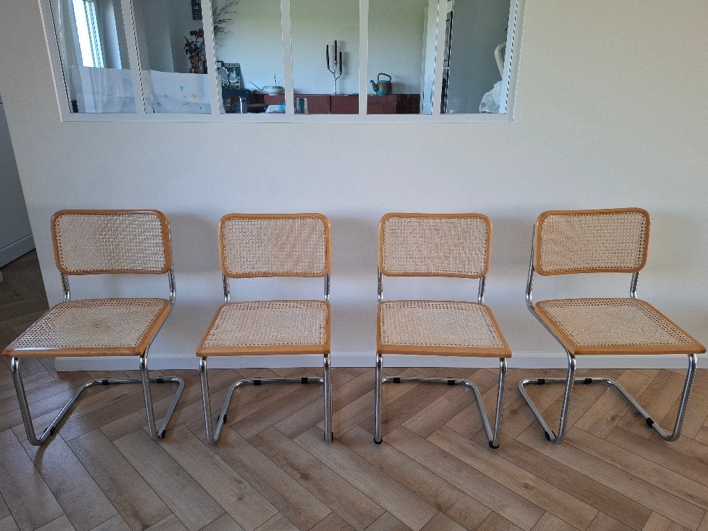 4 stoelen - Cesca B32 - Marcel Breuer, Antiek en Kunst, Ophalen