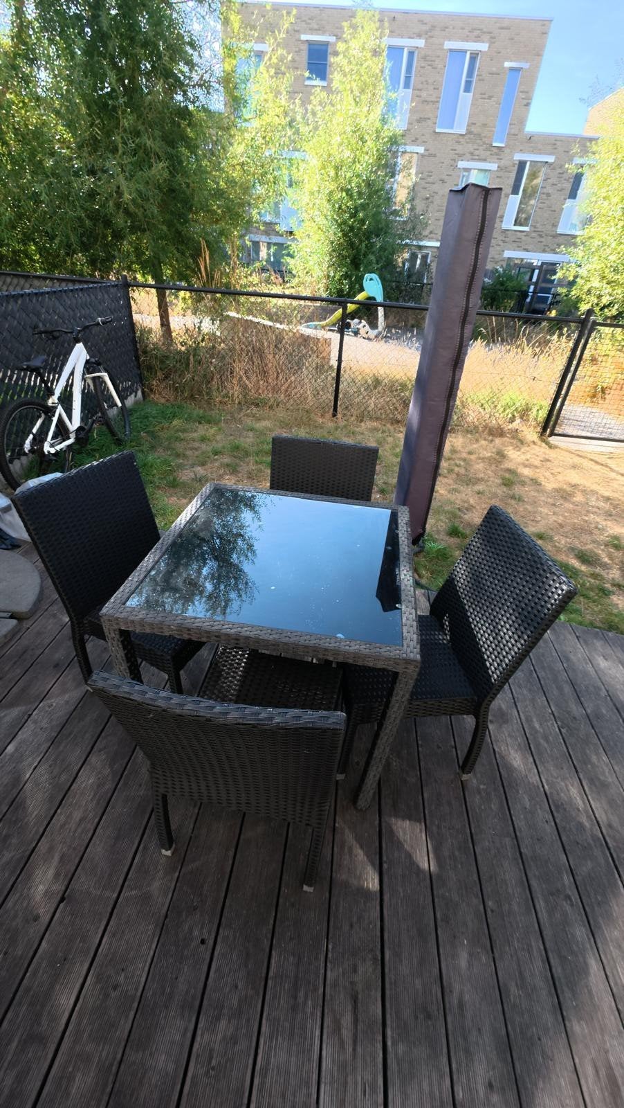 tuintafel met 4 stoelen, Enlèvement