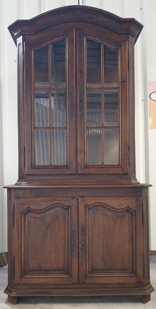 Prachtige eiken vitrinekast massief hout. Levering mogelijk, Huis en Inrichting, Kasten | Vitrinekasten, Ophalen, Gebruikt, Eikenhout