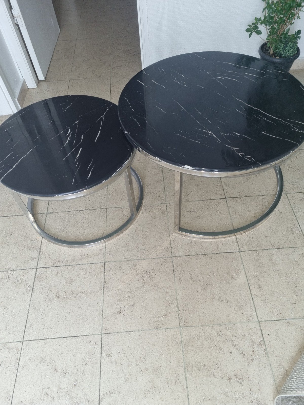 Table basse de salon, Maison & Meubles, Rond, 50 à 100 cm, Enlèvement, Utilisé