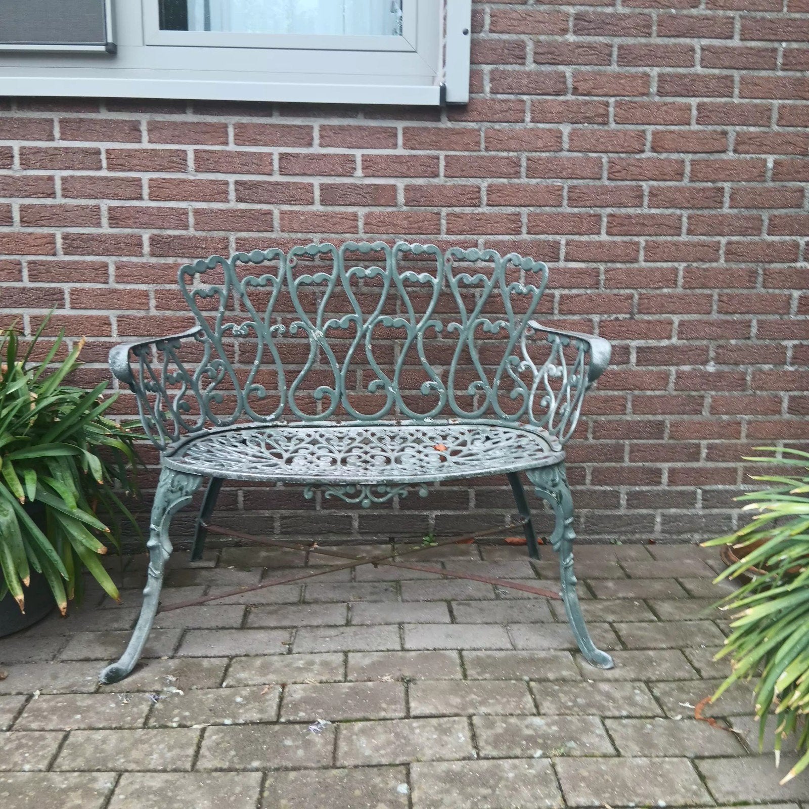 Banc de jardin décoratif en fonte, Jardin & Terrasse, Bancs de jardin, Enlèvement, Utilisé, Métal