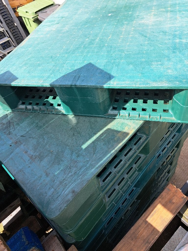 vlonder palletten kunststof, Tuin en Terras, Terrasdelen en Vlonders, Ophalen, Zo goed als nieuw, Kunststof