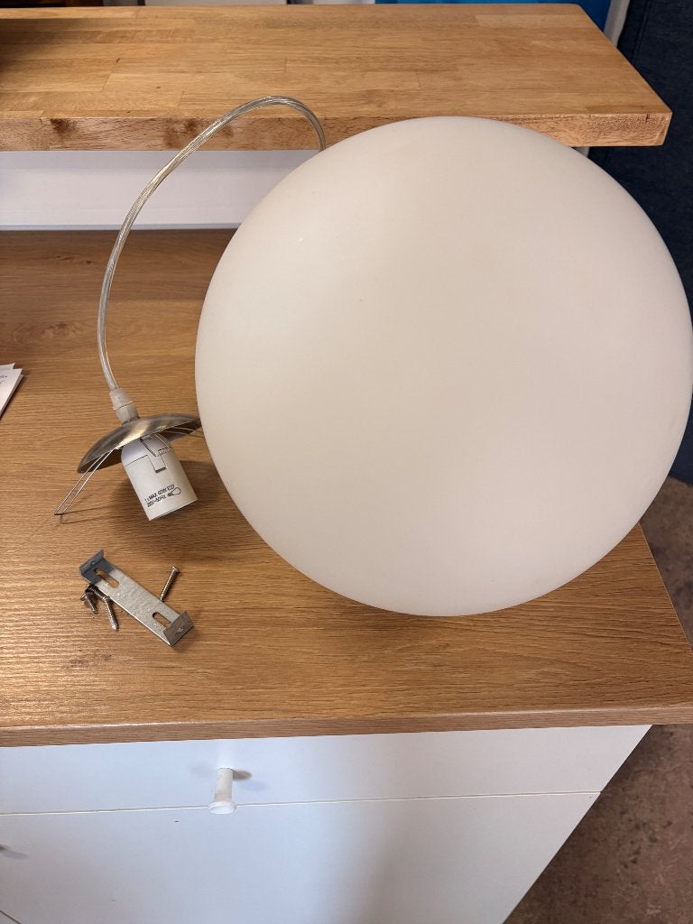 Lampe boule à suspendre, Maison & Meubles, Enlèvement, Utilisé, Verre, E27 (grand)