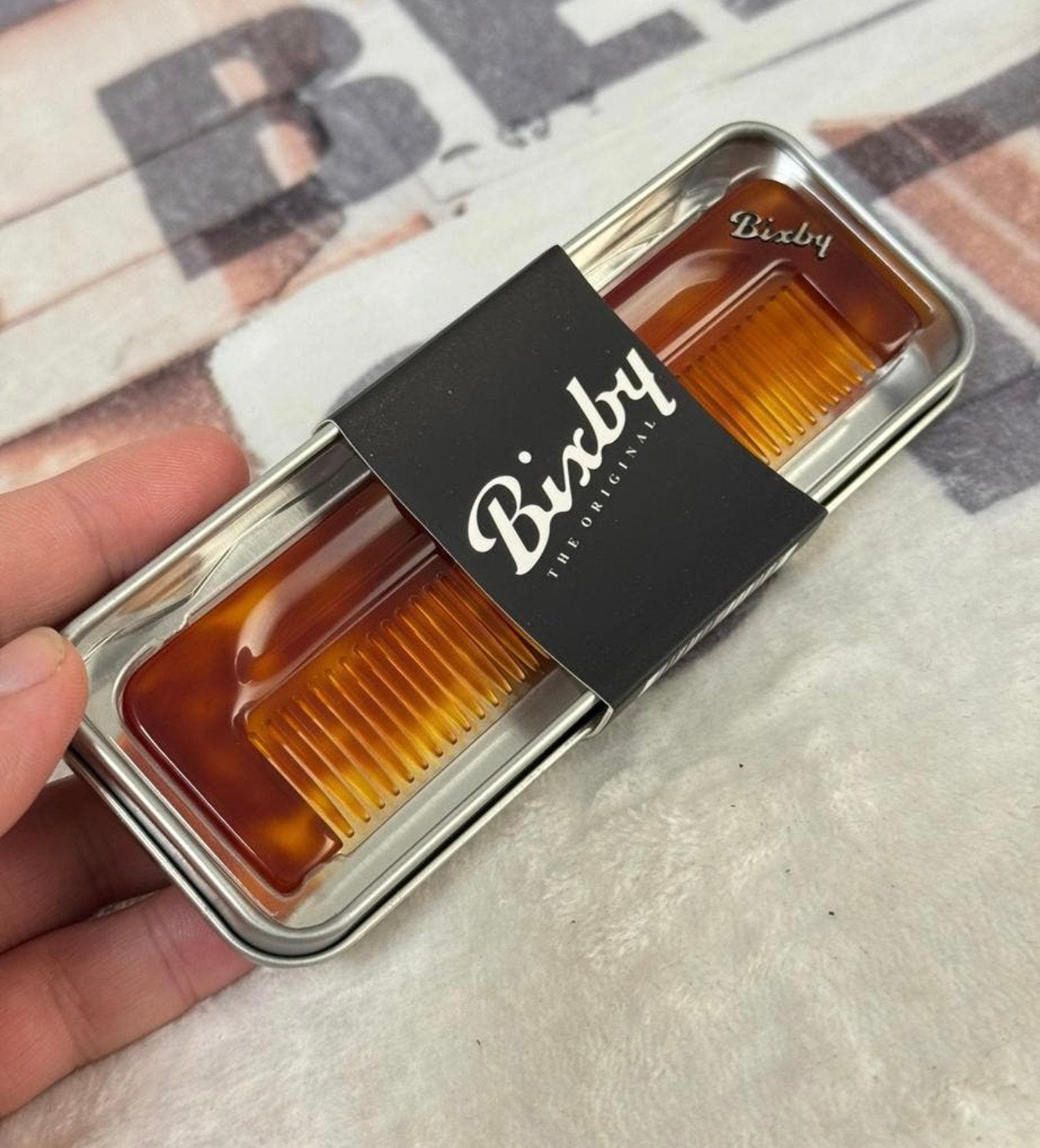 Bixby Fijne Tand tanden Kam Amber kappers kamcollectie ed, Ophalen of Verzenden, Nieuw, Kam of Borstel