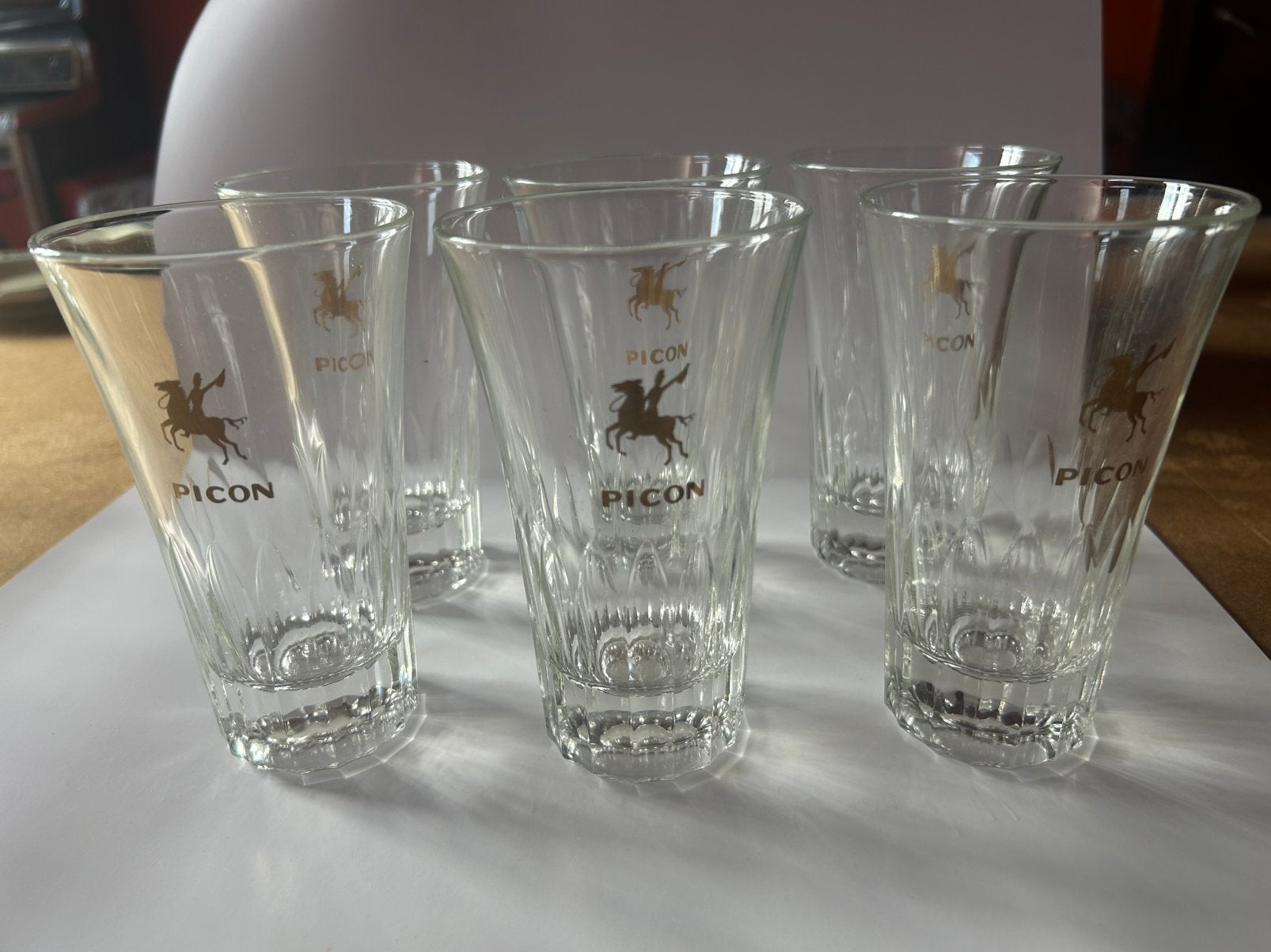 Lot de 6 verres Picon vintage état comme neuf, Enlèvement ou Envoi, Comme neuf