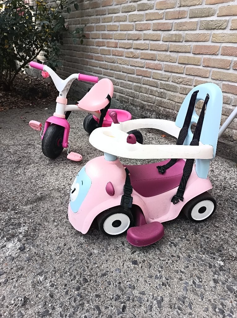 Driewieler en duwwagentje, Fietsen en Brommers, Fietsen | Driewielers, Ophalen, Zo goed als nieuw, Terugtraprem, Duwstang