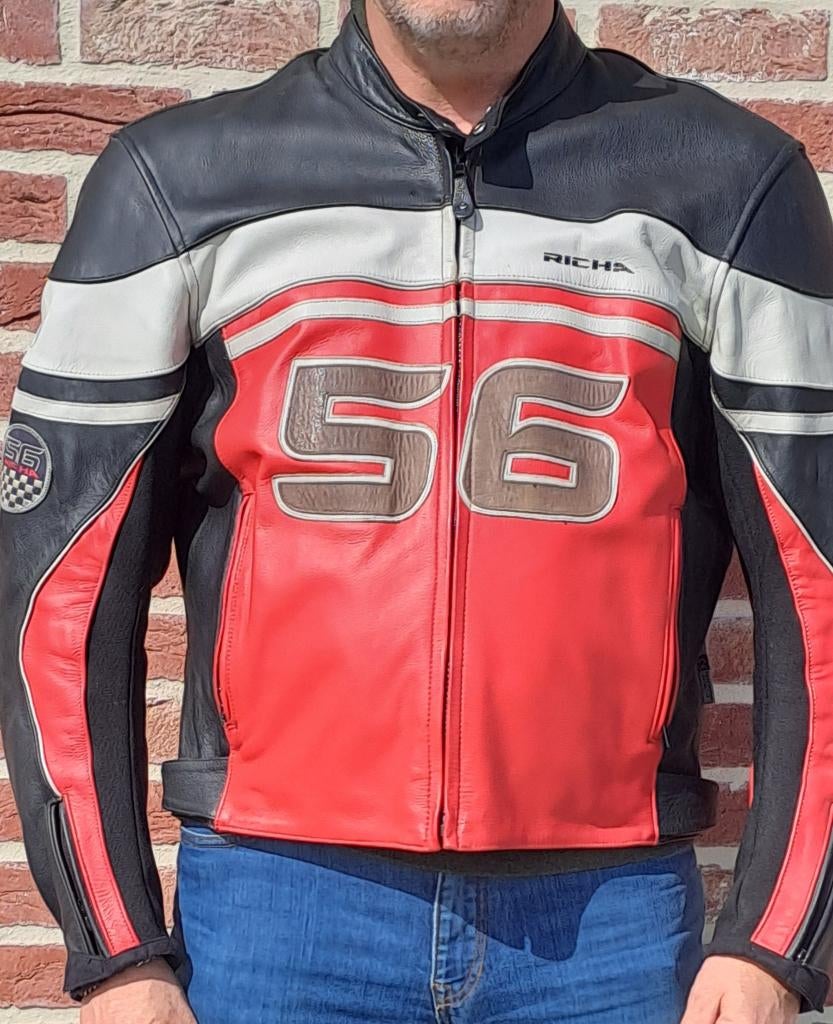 Veste moto RICHA en cuir, Motos, Seconde main, Manteau | cuir, Hommes, Richa