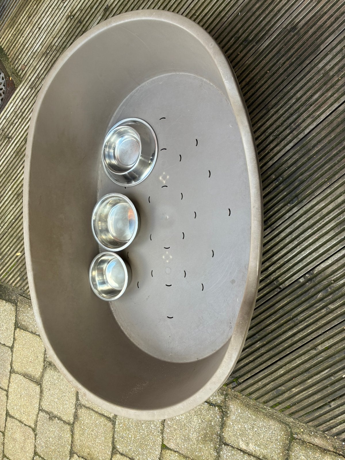 Hondenmand en voederbak, Dieren en Toebehoren, Ophalen, Gebruikt