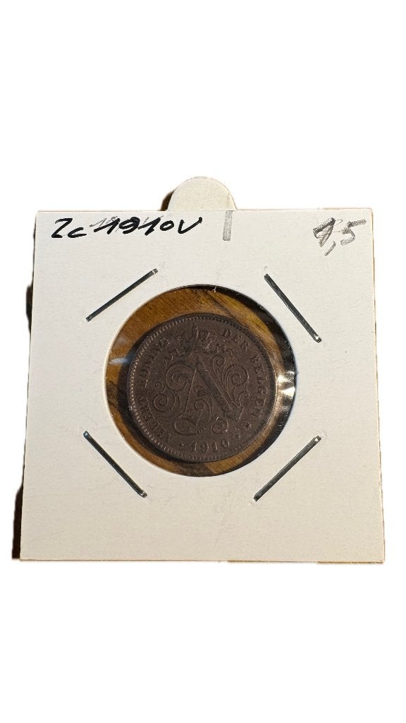 ALBERT I: 2 CENT 1910V (1), Postzegels en Munten, Munten | België, Ophalen of Verzenden