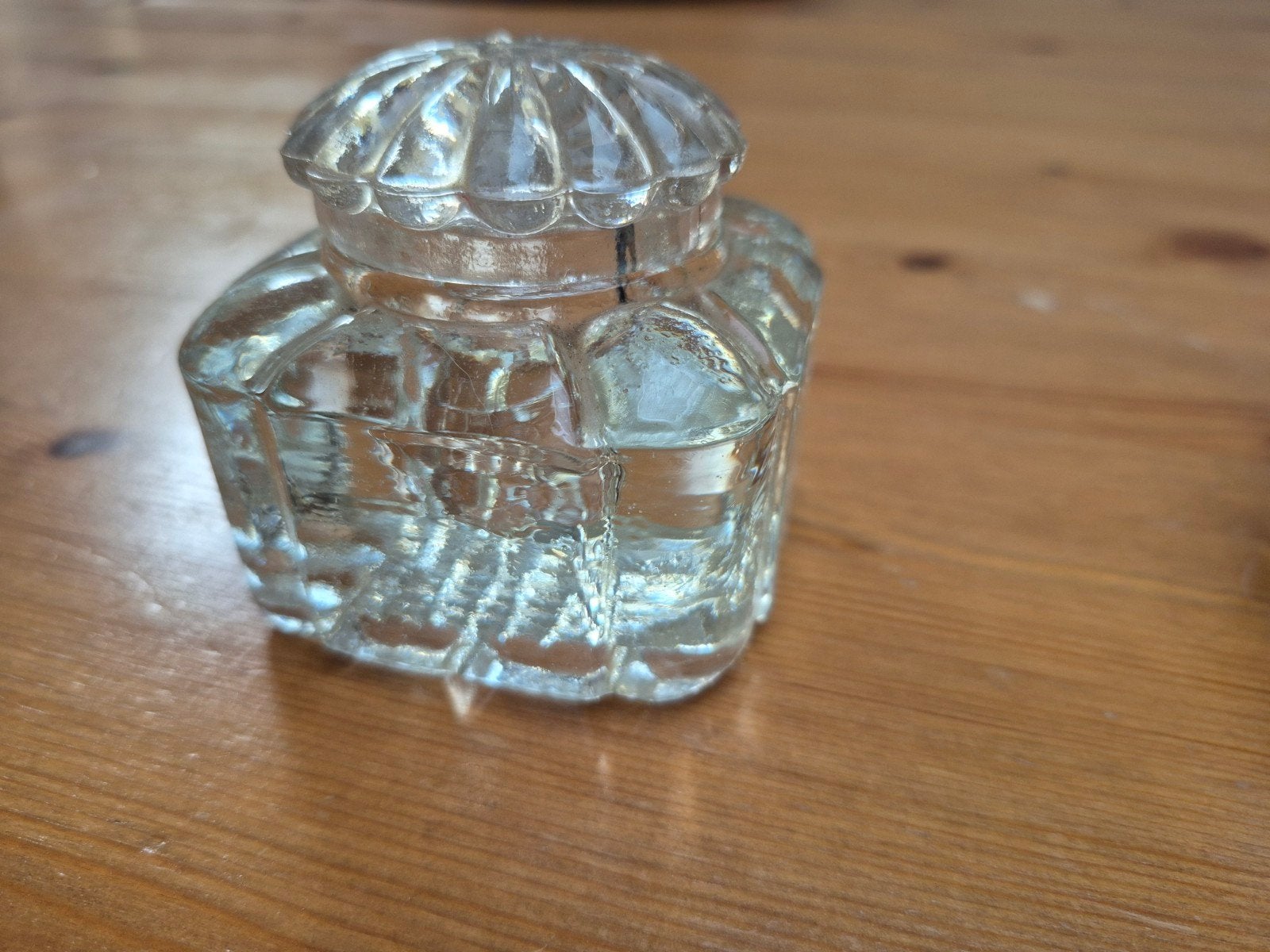 Antieke glazen inktpot, Antiek en Kunst, Ophalen of Verzenden