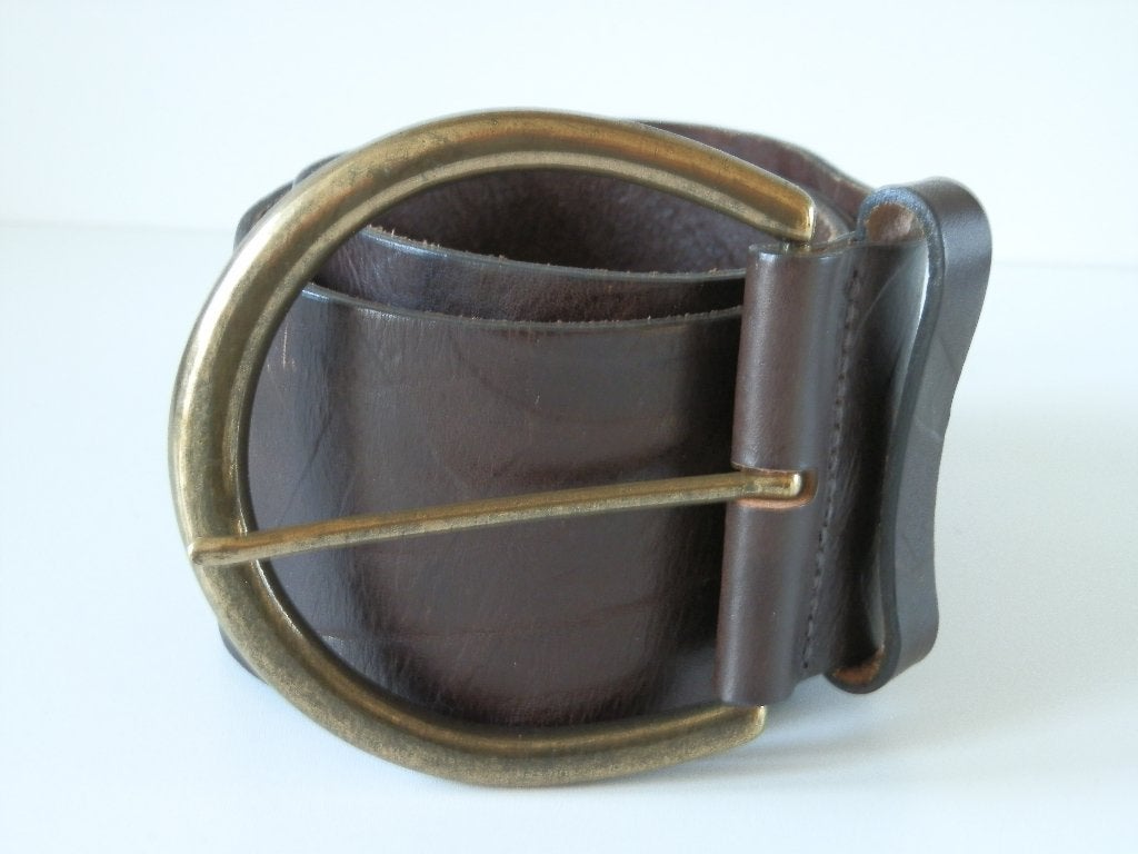 Ceinture Oasis. Apprenez., Cuir véritable, Enlèvement ou Envoi, Comme neuf, Brun