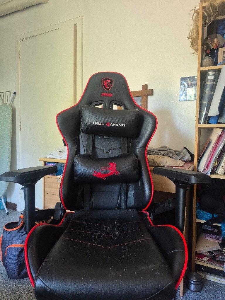 Chaise de Gaming True Gaming MSI, Chaise de bureau de gaming, Enlèvement, Utilisé, Chaise de bureau