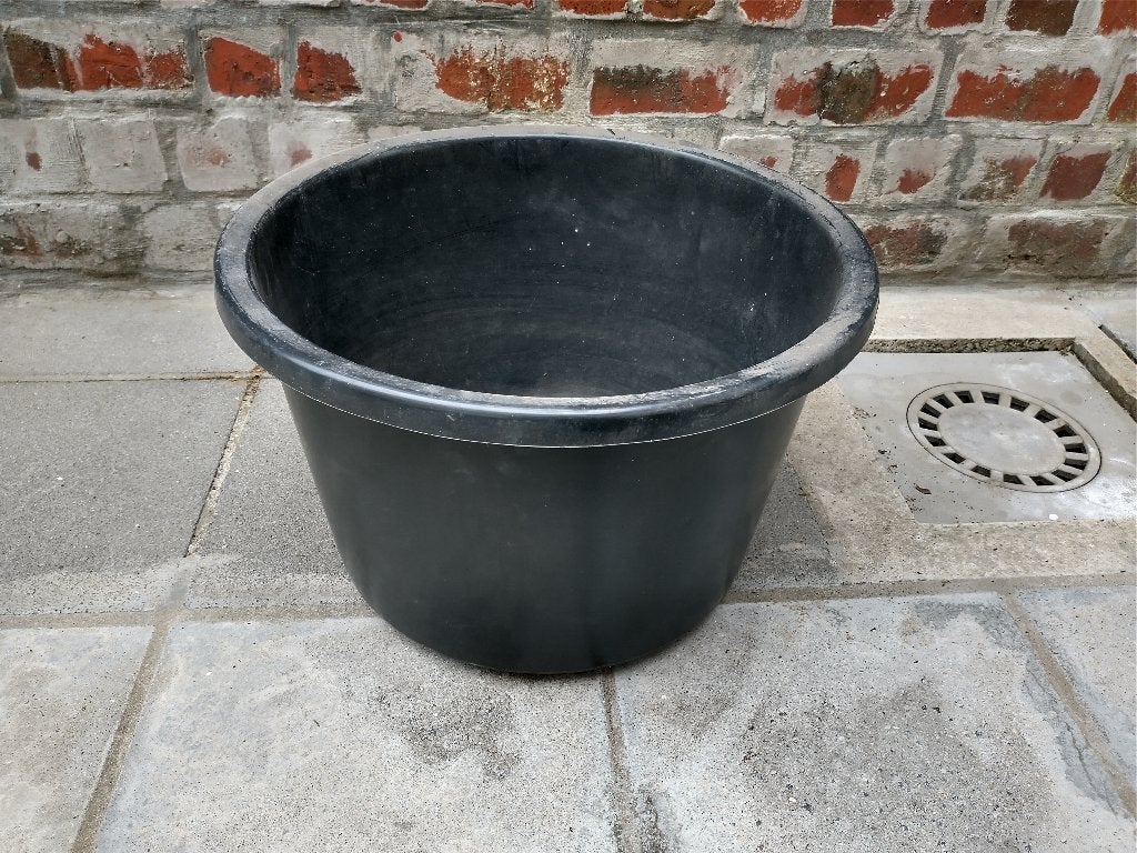 Bloempot zwart 37cm, Tuin en Terras, Kunststof, Gebruikt, Rond, Minder dan 40 cm