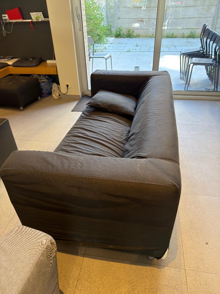 Donkere zetel, Huis en Inrichting, Ophalen, Gebruikt, 150 tot 200 cm, Driepersoons