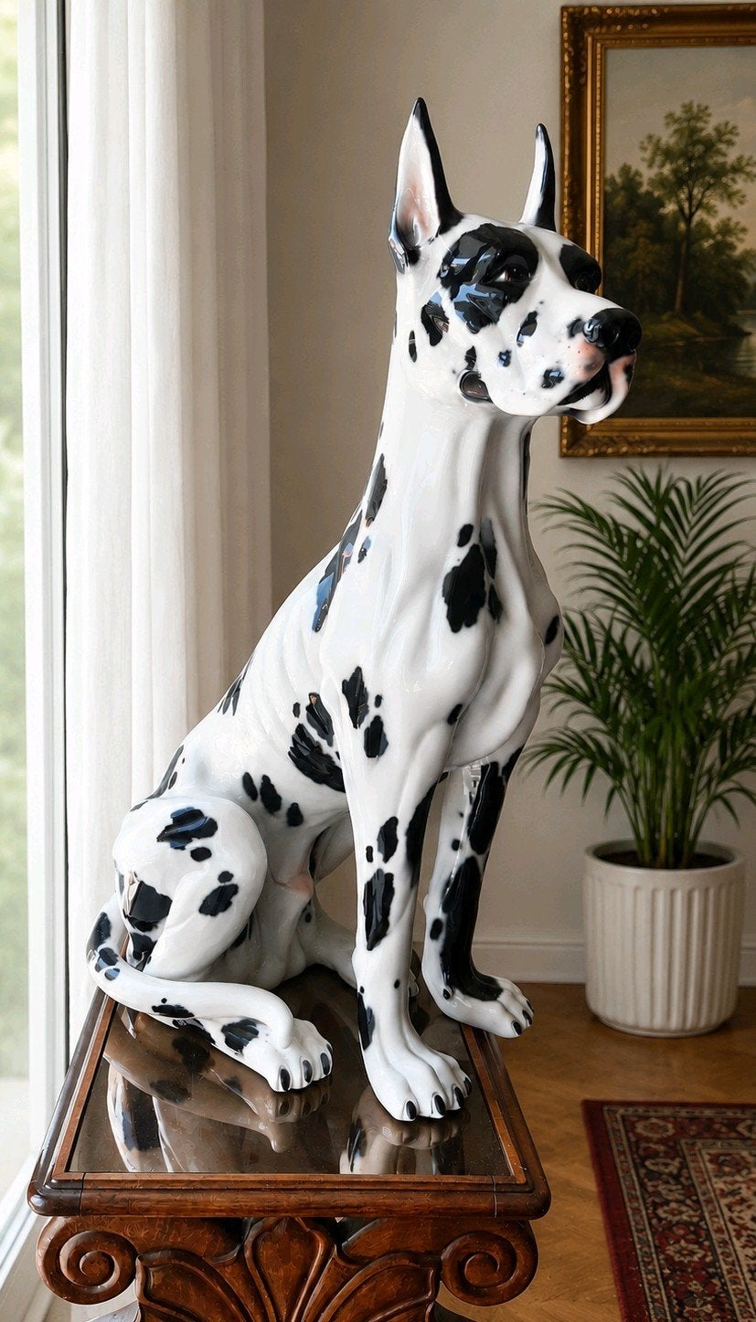 Vintage keramische Deense Dog, 80 cm hoog, Ophalen