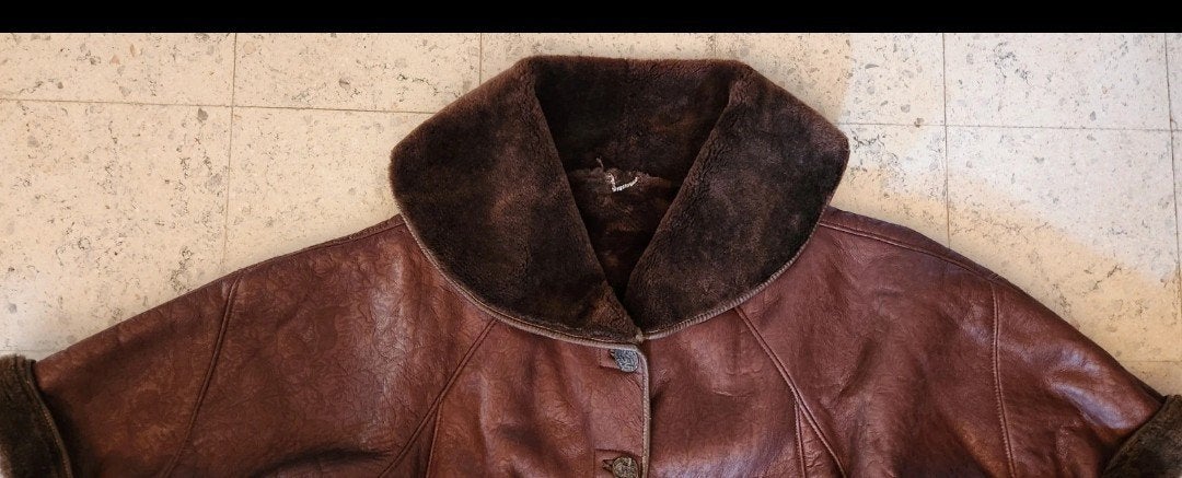 Manteau Cerini Original Shearling Lammy - Cuir véritable - T, Vêtements | Femmes, Ernestina Cerini, Enlèvement ou Envoi, Taille 36 (S)