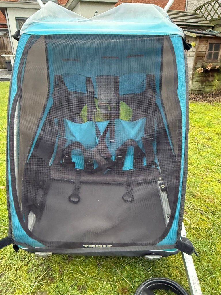 Thule coaster XT Blue fietskar, Fietsen en Brommers, Ophalen, Zo goed als nieuw, Thule / Chariot, Kinderkar