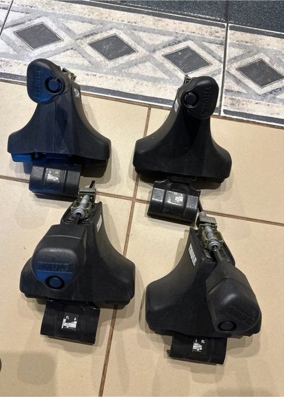 Pack de 4 pieds de barres de toit Thule 750 Rapid System 754, Enlèvement, Comme neuf