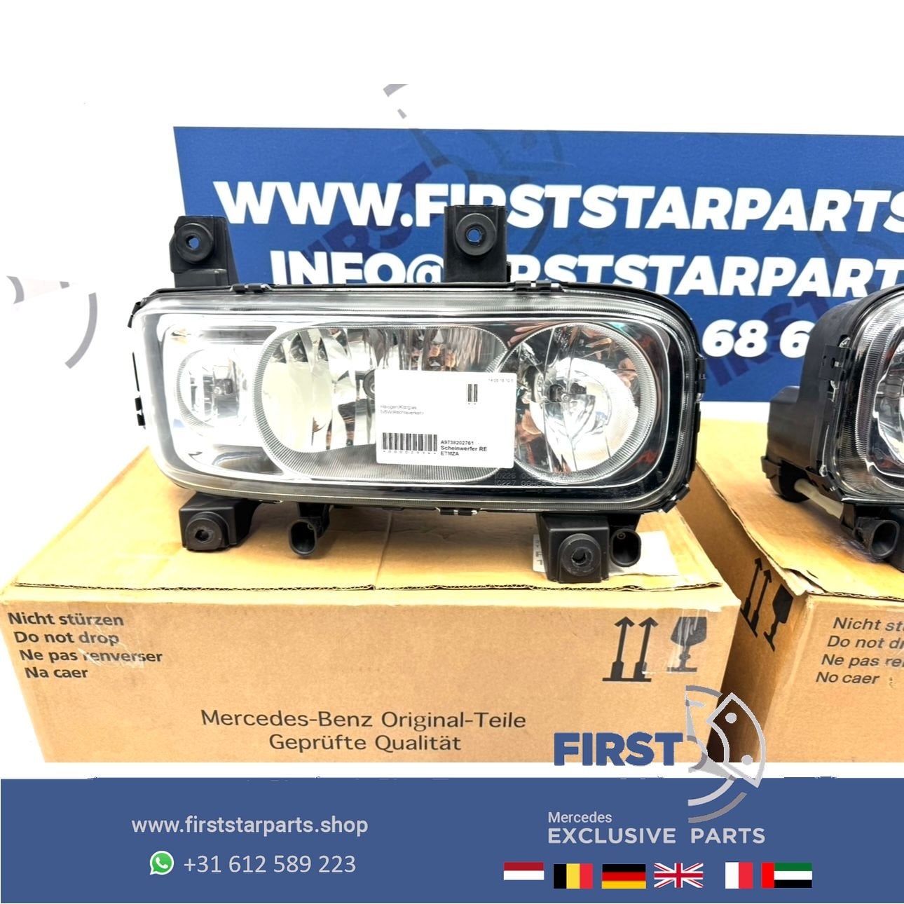 W973 MERCEDES ATEGO 973 KOPLAMP RECHTS A9738202761 2015 orig, Gebruikt, -, Verlichting, Ophalen of Verzenden