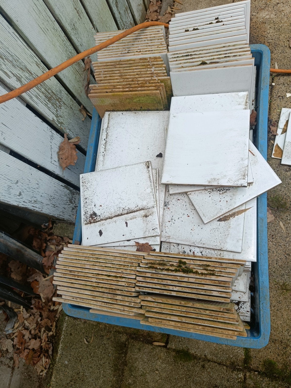 Gratis afhalen Tegels hoogglans wit 15x15cm, Enlèvement
