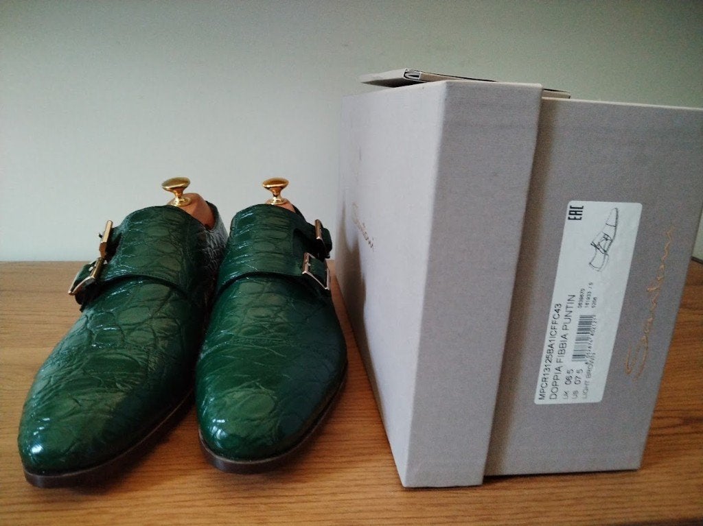 Crocodile Santoni taille 40,5 = EU 41, Neuf, Enlèvement ou Envoi, Autres couleurs, Santoni