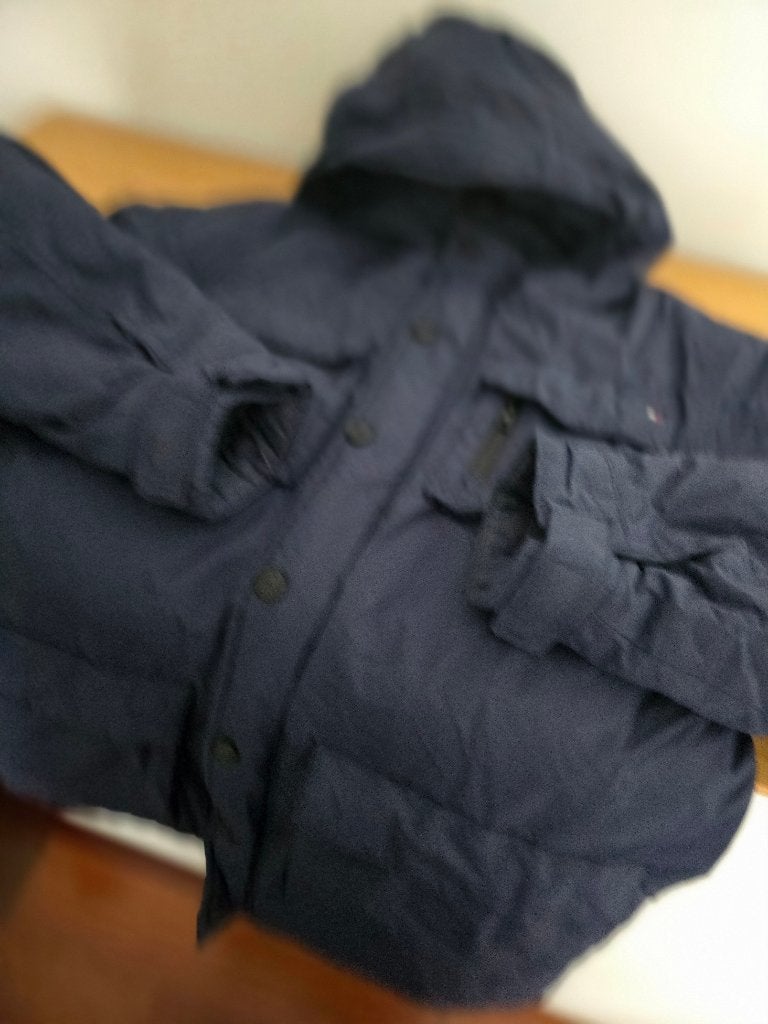 Tommy hilfiger  winter jas kinderen, Ophalen, Blauw, Zo goed als nieuw, Tommy hilfiger