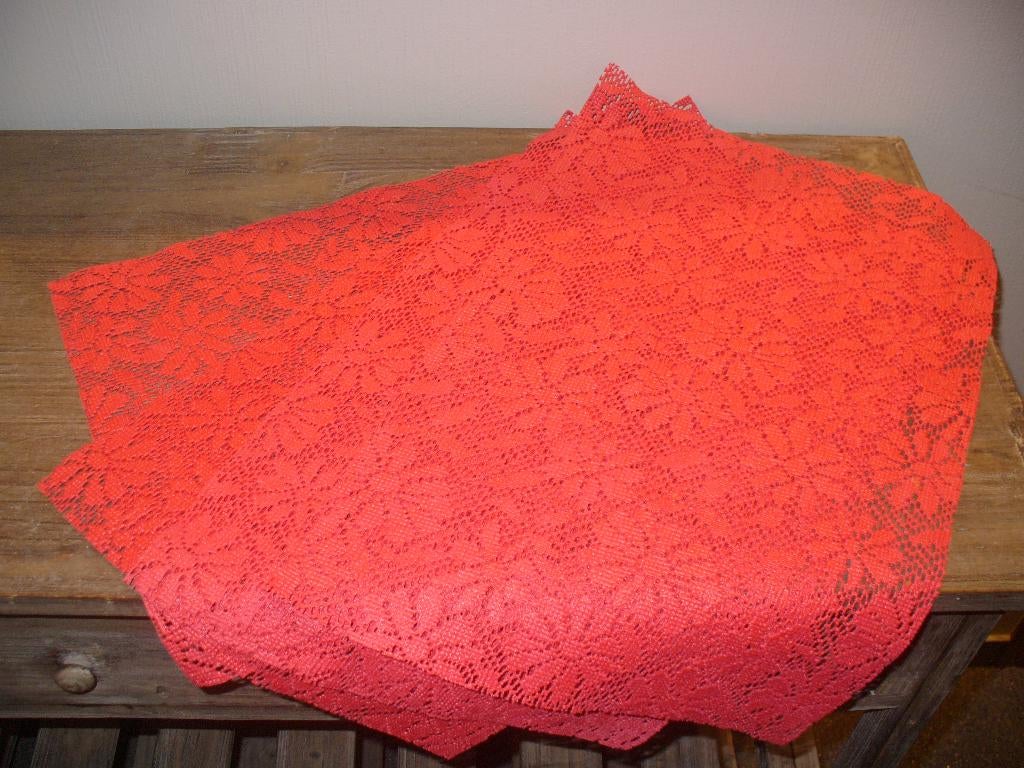 Placematjes 4 stuks, Maison & Meubles, Cuisine | Linge de cuisine, Enlèvement ou Envoi, Comme neuf, Rouge, Set de table